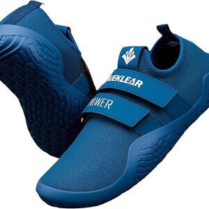 MANUEKLEAR Men’s Barefoot Weight Lifting Blue Shoes – 12.5